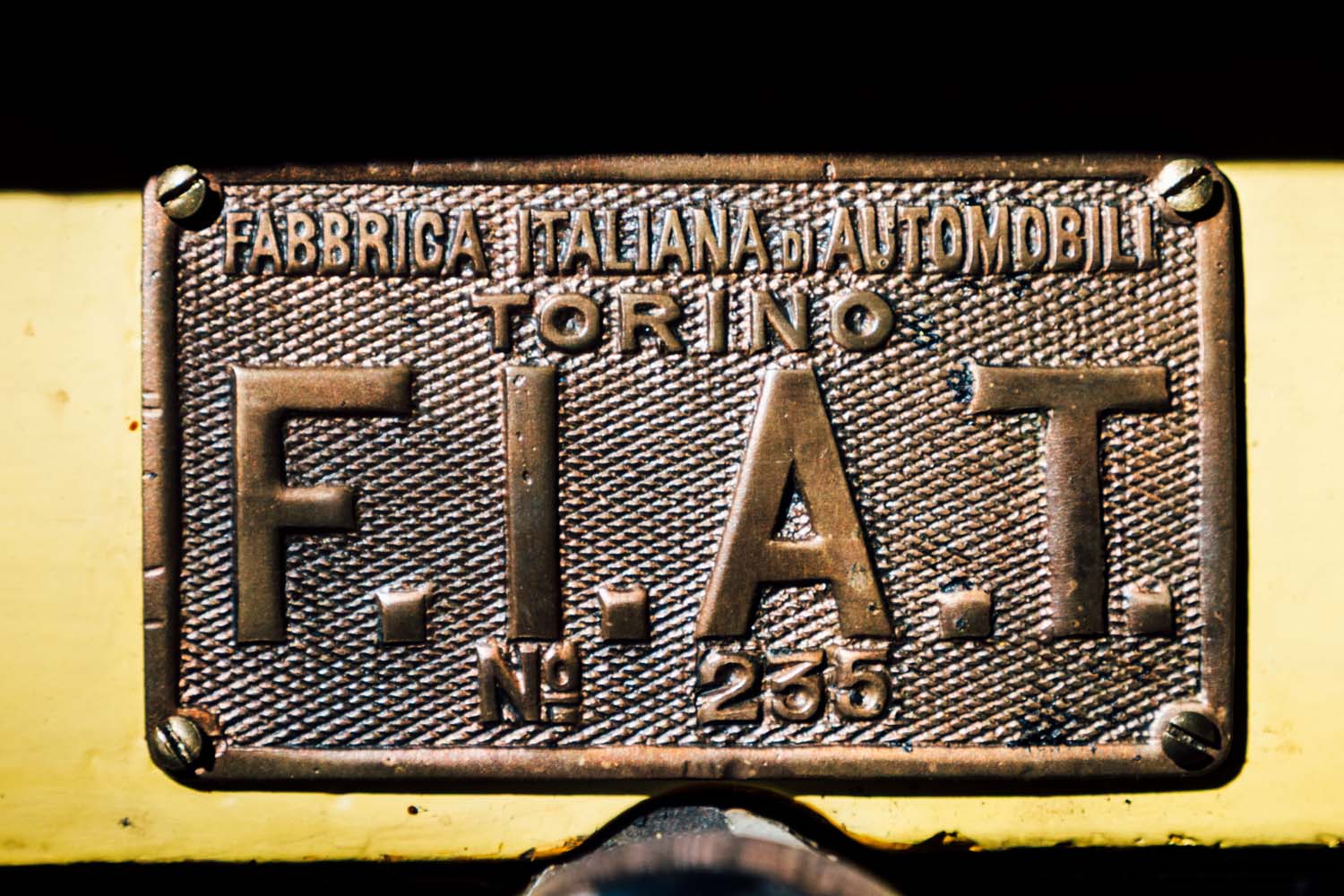 Historic FIAT Torino plate