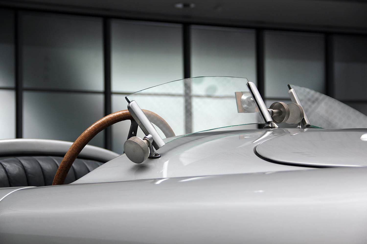 Cisitalia windscreen and steering wheel