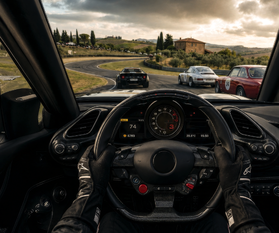 Vehicles in motion at GranMotori